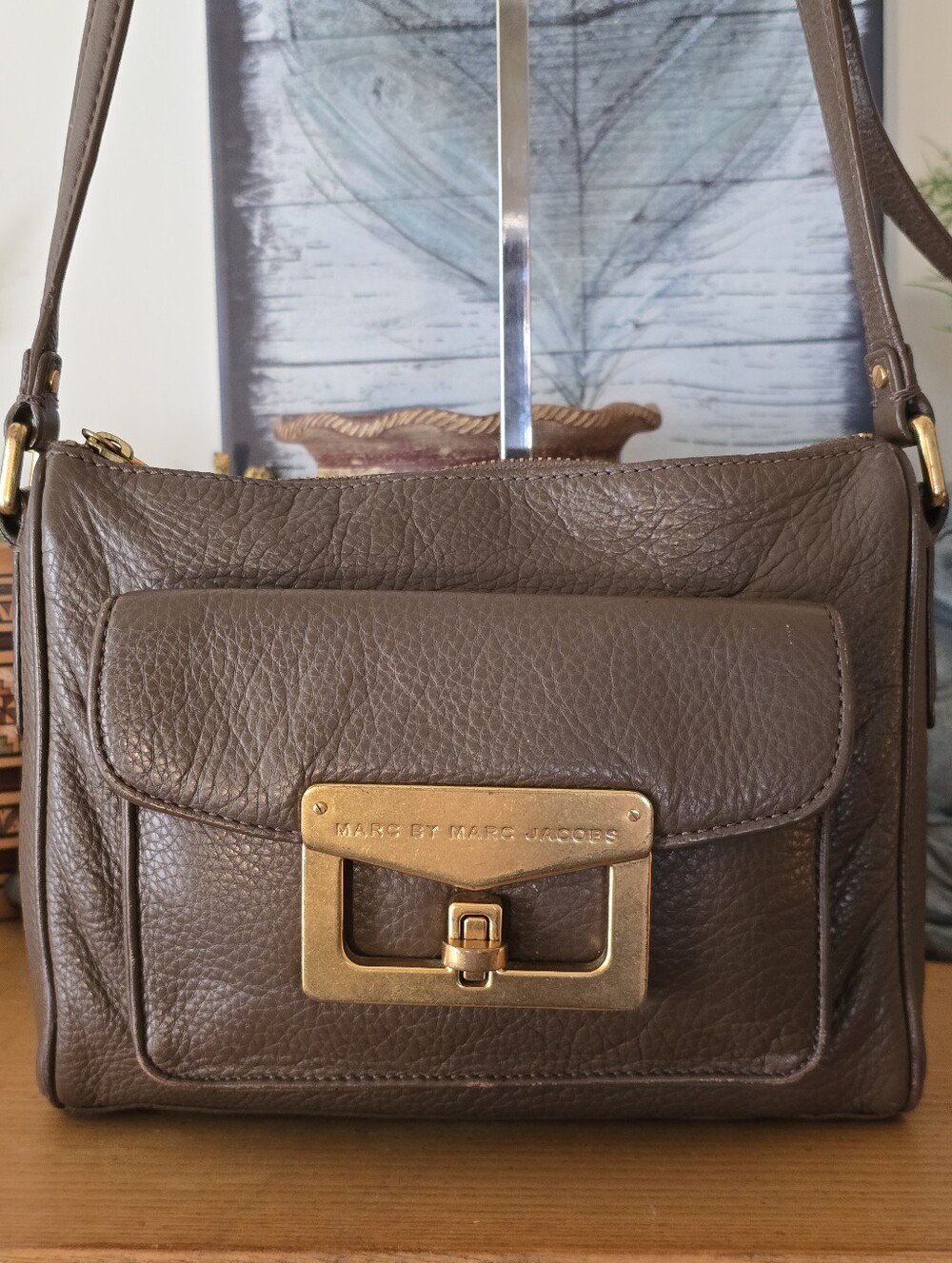 Marc By Marc Jacobs Bianca Brown Pebbled Leather Crossbody. EUC